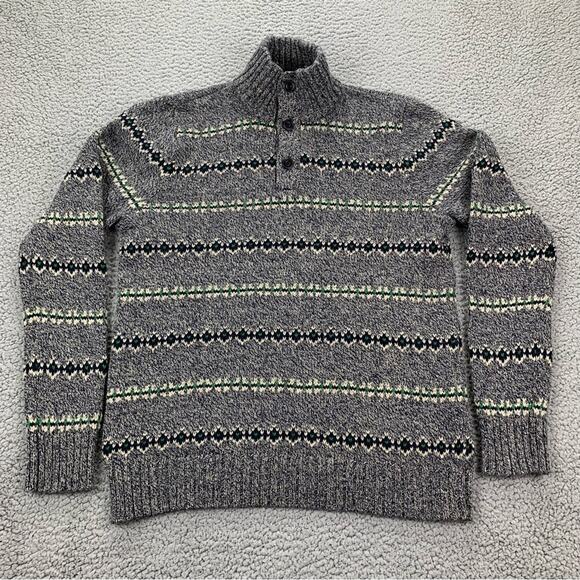 American Eagle Men’s Henley Sweater Rabbit Hair Blend Size:  L (Athletic Fit) - Picture 1 of 15